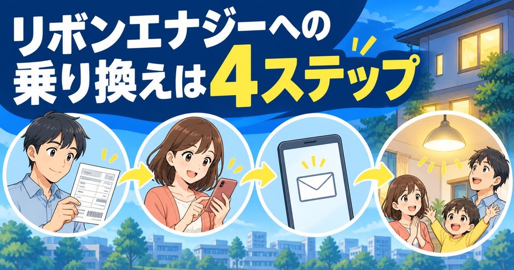 リボンエナジーへの乗り換えは4ステップ