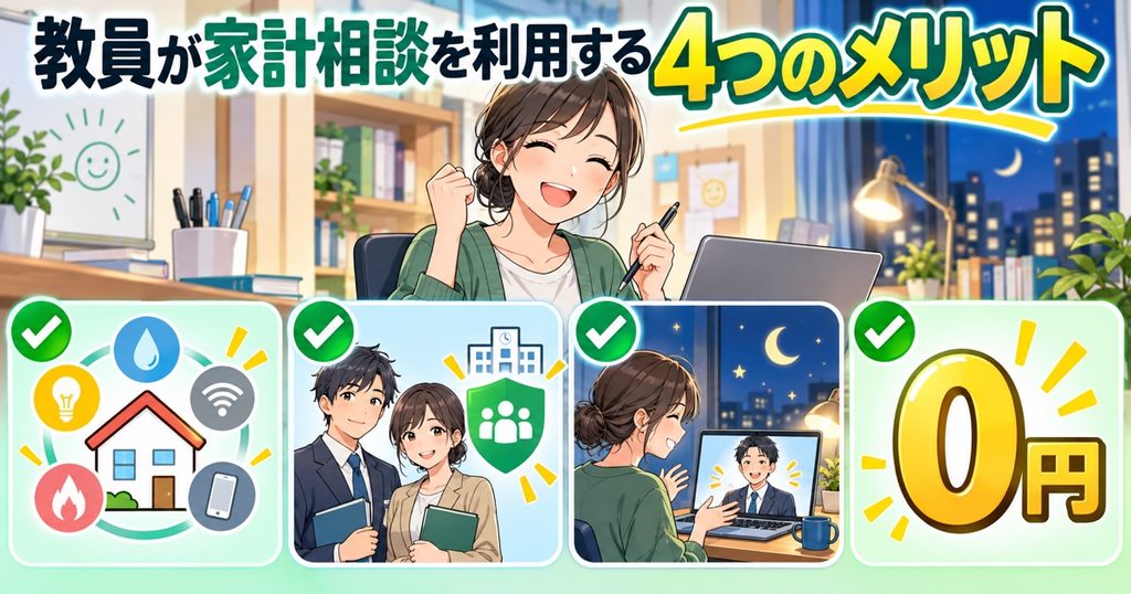 教員が家計相談を利用する4つのメリット