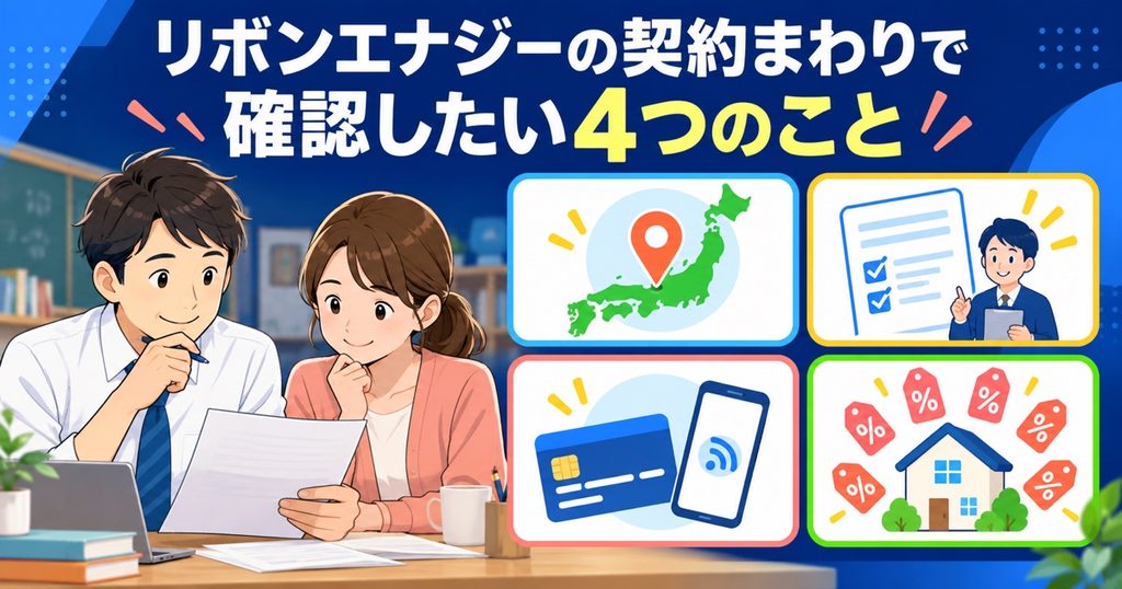 リボンエナジーの契約まわりで確認したい4つのこと