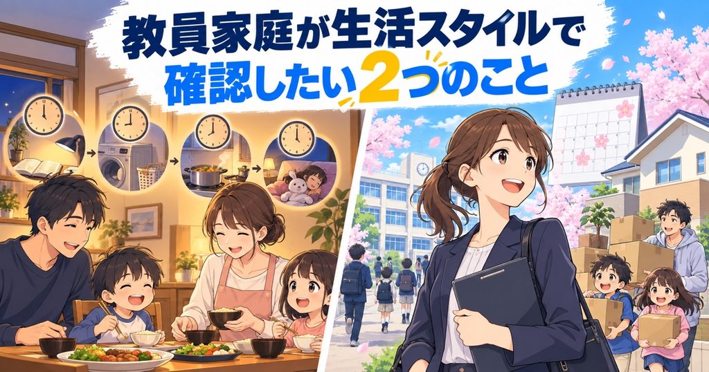 教員家庭が生活スタイルで確認したい2つのこと